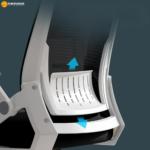 🪑 401 Ergonomic Office Chair | White Frame & Black Mesh  Clean Design • Eco-Friendly Comfort • Modern Office Seating - Image 6