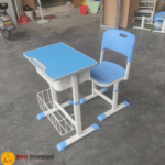 TN-A0014 Adjustable Classroom Desk & Chair Set  Blue Eco-Friendly PP Plastic School Furniture for Children