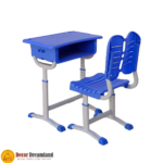 TN-A0015 Adjustable Classroom Desk & Chair Set  Blue Eco-Friendly PP Plastic School Furniture for Children - Image 3