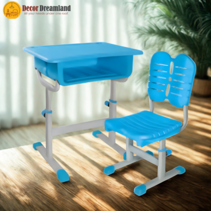 TN-A0016 Adjustable Classroom Desk & Chair Set  Blue Eco-Friendly PP Plastic School Furniture for Children