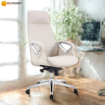 🪑 SH2132-1 / 803A Office Chair – White | PU Leather Seating  Elegant • Comfortable • Professional Office Solution