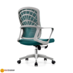 🪑 2356-B Green Ergonomic Office Chair with Breathable Mesh Back, Foam Seat Cushion, Metal Frame & Nylon Base - Image 5