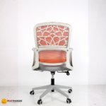 🪑 2356-B Red Modern Ergonomic Office Chair – Breathable Mesh Back, Foam Cushion & Nylon Base - Image 5