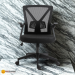 OC-B1007 Ergonomic Mesh Office Chair with Flip-Up Arms & Chrome Base