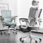 🪑 888 Ergonomic Mesh Office Chair with Headrest & Footrest – Reclining Back, 2D Armrests - Image 4