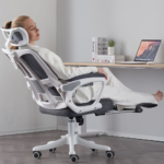 🪑 888 Ergonomic Mesh Office Chair with Headrest & Footrest – Reclining Back, 2D Armrests - Image 5