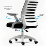 🪑 309 Ergonomic Mesh Office Chair with Headrest & 2D Armrests – Black Mesh Executive Task Chair - Image 12