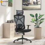 🪑 921 Ergonomic Office Chair | Black Frame & Black Mesh  Headrest & Footrest • Advanced Ergonomics • Premium Executive Comfort - Image 5