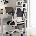 🪑 401 Ergonomic Office Chair | White Frame & Black Mesh  Clean Design • Eco-Friendly Comfort • Modern Office Seating - Image 5