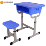 TN-A0013 Dark Blue Height-Adjustable School Desk & Chair Set  Durable ABS Plastic Furniture for Primary & Secondary Students - Image 2
