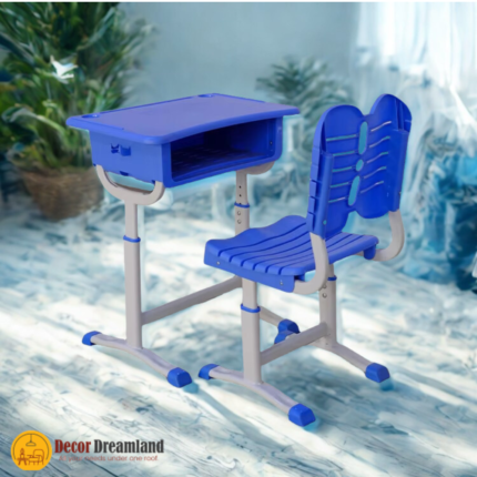 TN-A0015 Adjustable Classroom Desk & Chair Set  Blue Eco-Friendly PP Plastic School Furniture for Children