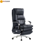 🪑 S002 Office Chair – Black | Genuine Leather Executive Seating  Luxury Finish • Superior Comfort • Heavy-Duty Build - Image 2