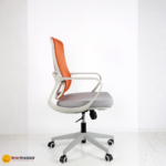 🪑 2356-B Red Modern Ergonomic Office Chair – Breathable Mesh Back, Foam Cushion & Nylon Base - Image 4