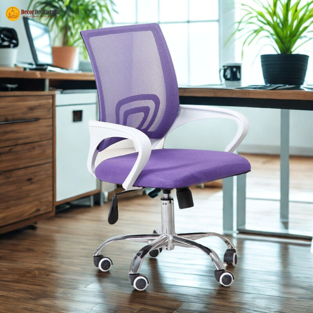 2 🪑 B-1001 Ergonomic Office Chair | Purple | Green | Orange Mesh Modern Design • Superior Comfort • Durable Office Seating - Image 1