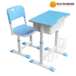 TN-A0014 Adjustable Classroom Desk & Chair Set  Blue Eco-Friendly PP Plastic School Furniture for Children - Image 2