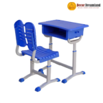 TN-A0015 Adjustable Classroom Desk & Chair Set  Blue Eco-Friendly PP Plastic School Furniture for Children - Image 2