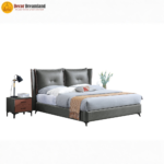 1016B# Premium Bed Frame – Fabric Upholstery + Solid Wooden Structure + Foam Padding + Slat Support - Image 3