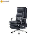 🪑 S002 Office Chair – Black | Genuine Leather Executive Seating  Luxury Finish • Superior Comfort • Heavy-Duty Build - Image 3