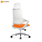 🪑 2159 A Ergonomic Office Chair | Orange  Bold Color • Ergonomic Comfort • Smooth Mobility - Image 2