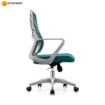 🪑 2356-B Green Ergonomic Office Chair with Breathable Mesh Back, Foam Seat Cushion, Metal Frame & Nylon Base - Image 4
