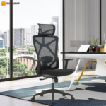 🪑 921 Ergonomic Office Chair | Black Frame & Black Mesh  Headrest & Footrest • Advanced Ergonomics • Premium Executive Comfort - Image 4