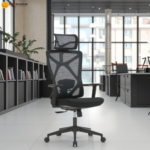 🪑 921 Ergonomic Office Chair | Black Frame & Black Mesh  Headrest & Footrest • Advanced Ergonomics • Premium Executive Comfort - Image 3