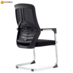 717C – BLACK | PP + Mesh Office Chair with Foam Cushion & Iron Frame - Image 3