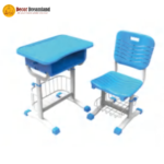 TN-A0009 Student Lunch Break Sleeping Desk Set  Height-Adjustable & Foldable School Desk Chair | Plastic + Metal Construction - Image 3