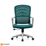 🪑 2356-B Green Ergonomic Office Chair with Breathable Mesh Back, Foam Seat Cushion, Metal Frame & Nylon Base - Image 2