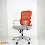 🪑 2356-B Red Modern Ergonomic Office Chair – Breathable Mesh Back, Foam Cushion & Nylon Base