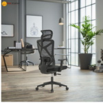 🪑 921 Ergonomic Office Chair | Black Frame & Black Mesh  Headrest & Footrest • Advanced Ergonomics • Premium Executive Comfort - Image 2