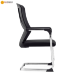 717C – BLACK | PP + Mesh Office Chair with Foam Cushion & Iron Frame - Image 2
