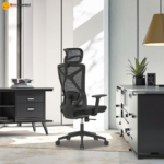 🪑 921 Ergonomic Office Chair | Black Frame & Black Mesh  Headrest & Footrest • Advanced Ergonomics • Premium Executive Comfort