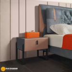 1039# – Premium Fabric Bed Frame Material: Fabric + Wooden Structure + Foam + Slat - Image 4