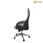 1801 A White – Premium Executive Office Chair  Skin-Feel Simulated Leather / Optional Cowhide | Curved Board | Molded Foam | 3-Speed Lock Mechanism - Image 4