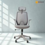 XY-909A Ergonomic Office Chair – White Moulded Foam Seat, Mesh Back, Class-3 Gas Lift, One-Lock Tilt & 330mm Nylon Base