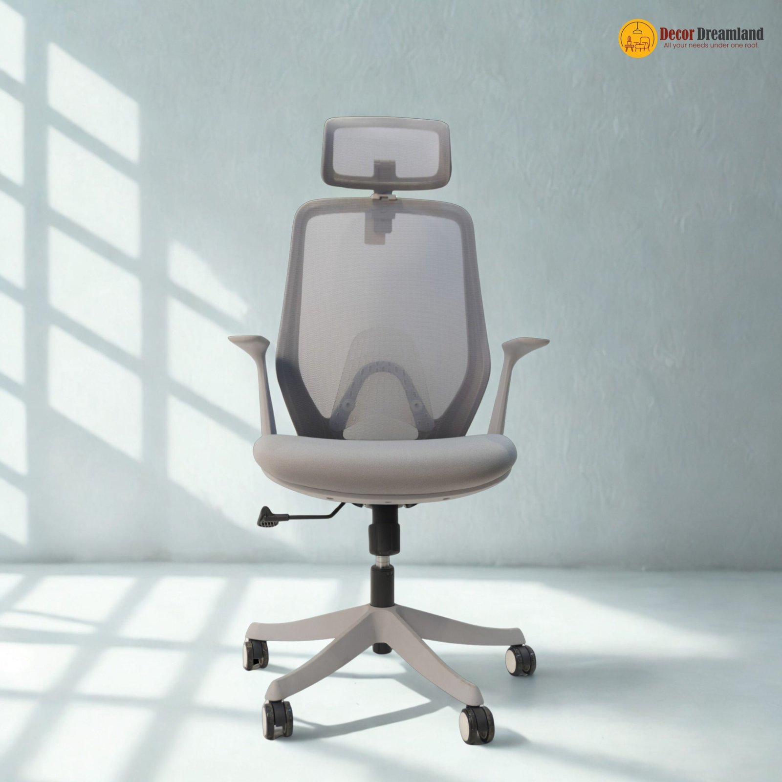 Untitled design - 4 XY-909A Ergonomic Office Chair – White Moulded Foam Seat, Mesh Back, Class-3 Gas Lift, One-Lock Tilt & 330mm Nylon Base - Image 1