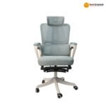 🪑 888 Ergonomic Mesh Office Chair with Headrest & Footrest – Reclining Back, 2D Armrests