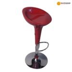 Imported Bar Stool Model 101-Red – Height Adjustable 360° Swivel Kitchen & Bar Chair with Chrome Base - Image 3