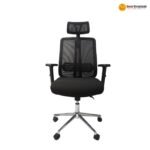 🪑 910H Ergonomic Mesh Office Chair – Black with Tilt Mechanism & Functional Armrests - Image 2