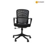 🪑 2356-A Black Ergonomic Mesh Office Chair | Foam Cushion & Iron Frame  Modern Design • Daily Comfort • Reliable Office Seating - Image 4