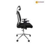 🪑 910H Ergonomic Mesh Office Chair – Black with Tilt Mechanism & Functional Armrests - Image 4
