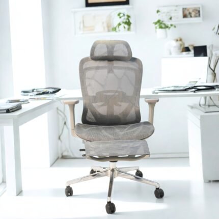 🪑 964H Ergonomic Office Chair with Foot Rest  PP Frame + Mesh + Iron Structure