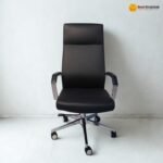 A-120 BLACK Premium Chair – 20mm Plywood + High-Density Sponge + Premium Synthetic Leather + High-End Jet Shape Design