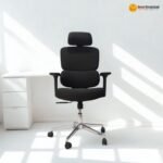 Model V04 Ergonomic Office Chair – Black Fabric, 3D Armrests, Adjustable Back, Class-4 Gas Lift & Lock Mechanism