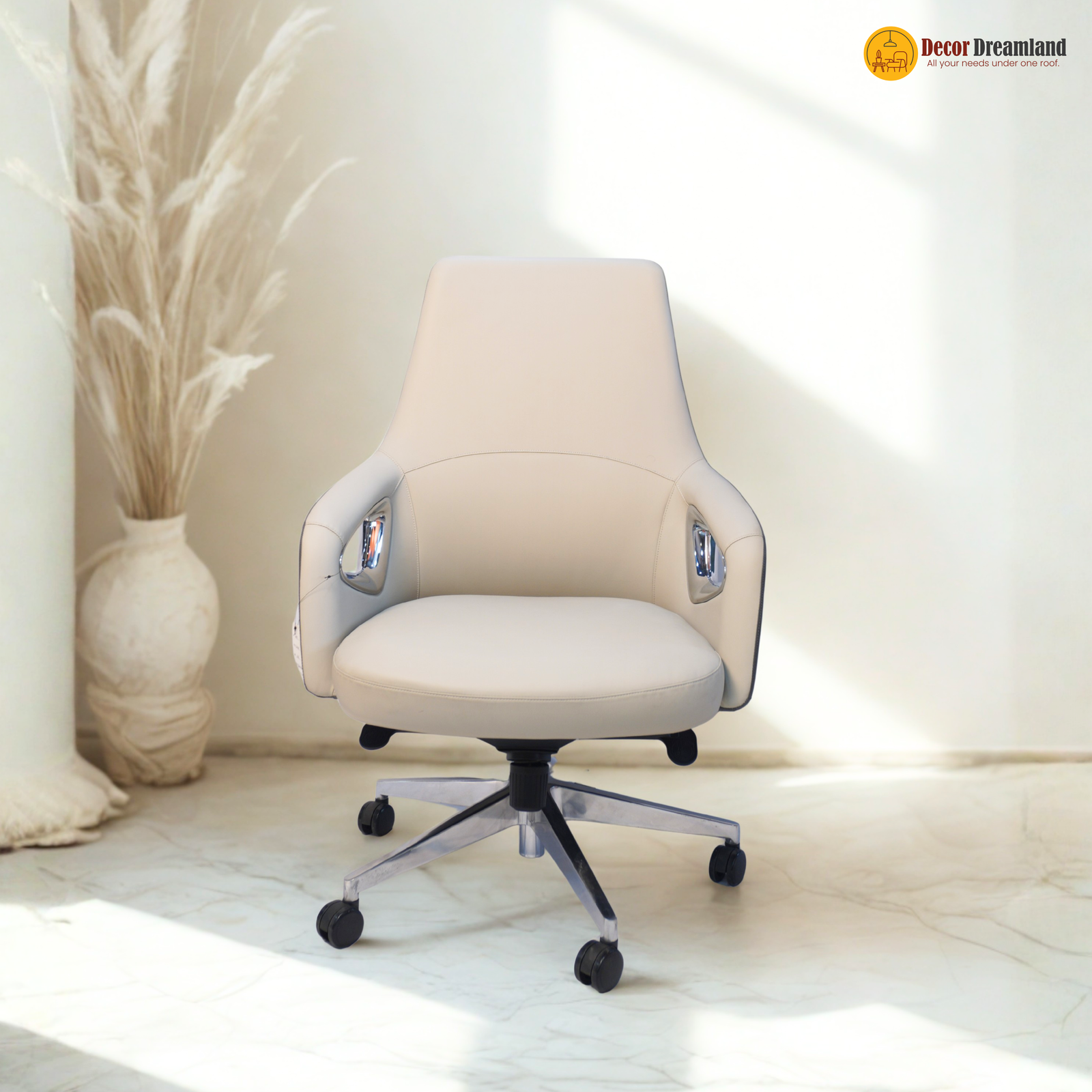 Untitled design - 4 1801 B White – Premium Executive Office Chair Simulated Leather / Cowhide Option | Curved Board | One-Piece Foam | 3-Speed Lock Chassis - Image 1