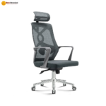 🪑 818A Ergonomic Office Chair | Black Mesh with Chrome Base  Professional Comfort • Strong Build • Modern Office Seating - Image 6