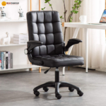 🪑 OC-B5027 Ergonomic Office Chair | Premium PVC Leather with Flip-Up Arms