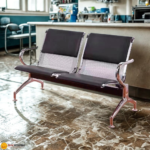 B02-A Black Heavy-Duty Steel Beam Seating Chair  Heavy-Duty Steel • Solid PP Support • Commercial Grade Seating - Image 12