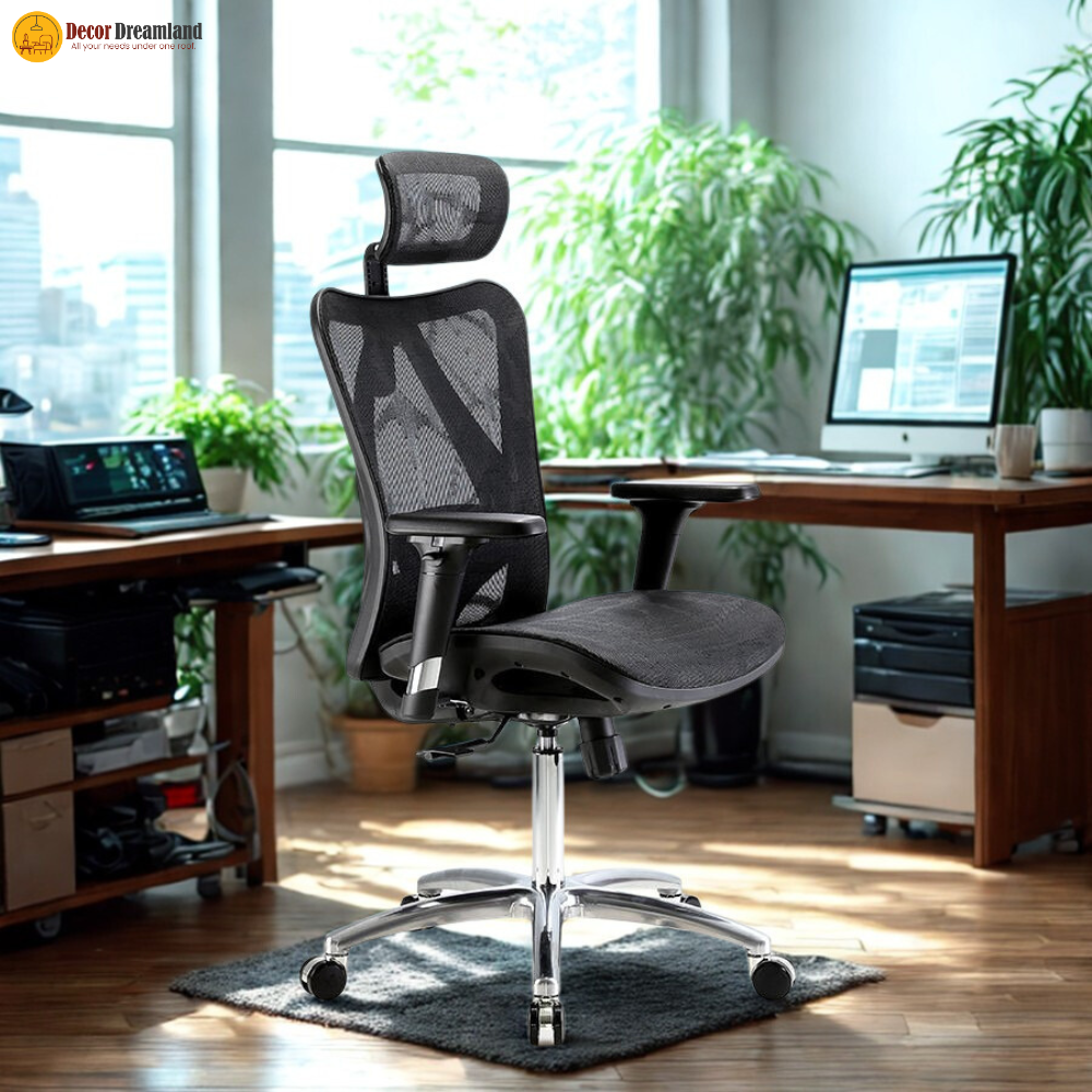 2 🪑 966H Ergonomic Office Chair | Black Advanced Support • Adjustable Comfort • Professional Office Seating - Image 1